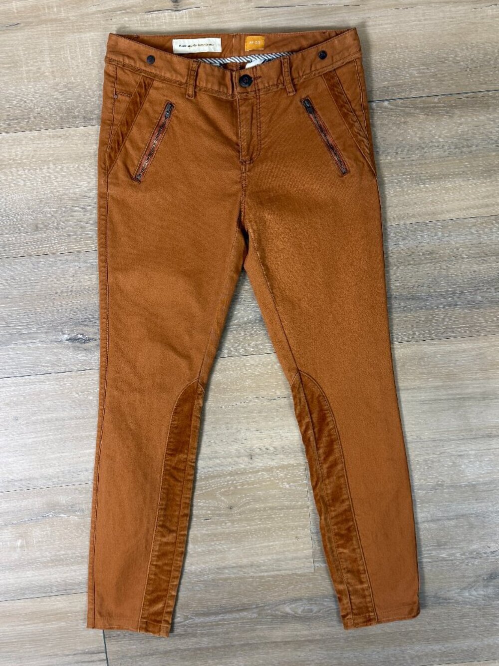 Pilcro and the Letterpress Cognac Equestrian Moto Skinny Pants | 2